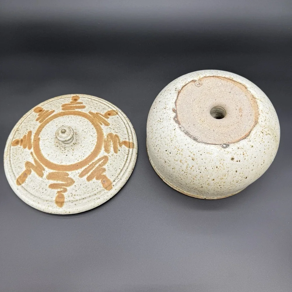 Speckled Hand Thrown Studio‎ Art Pottery Lidded Steamer Pot Cookware Bakeware